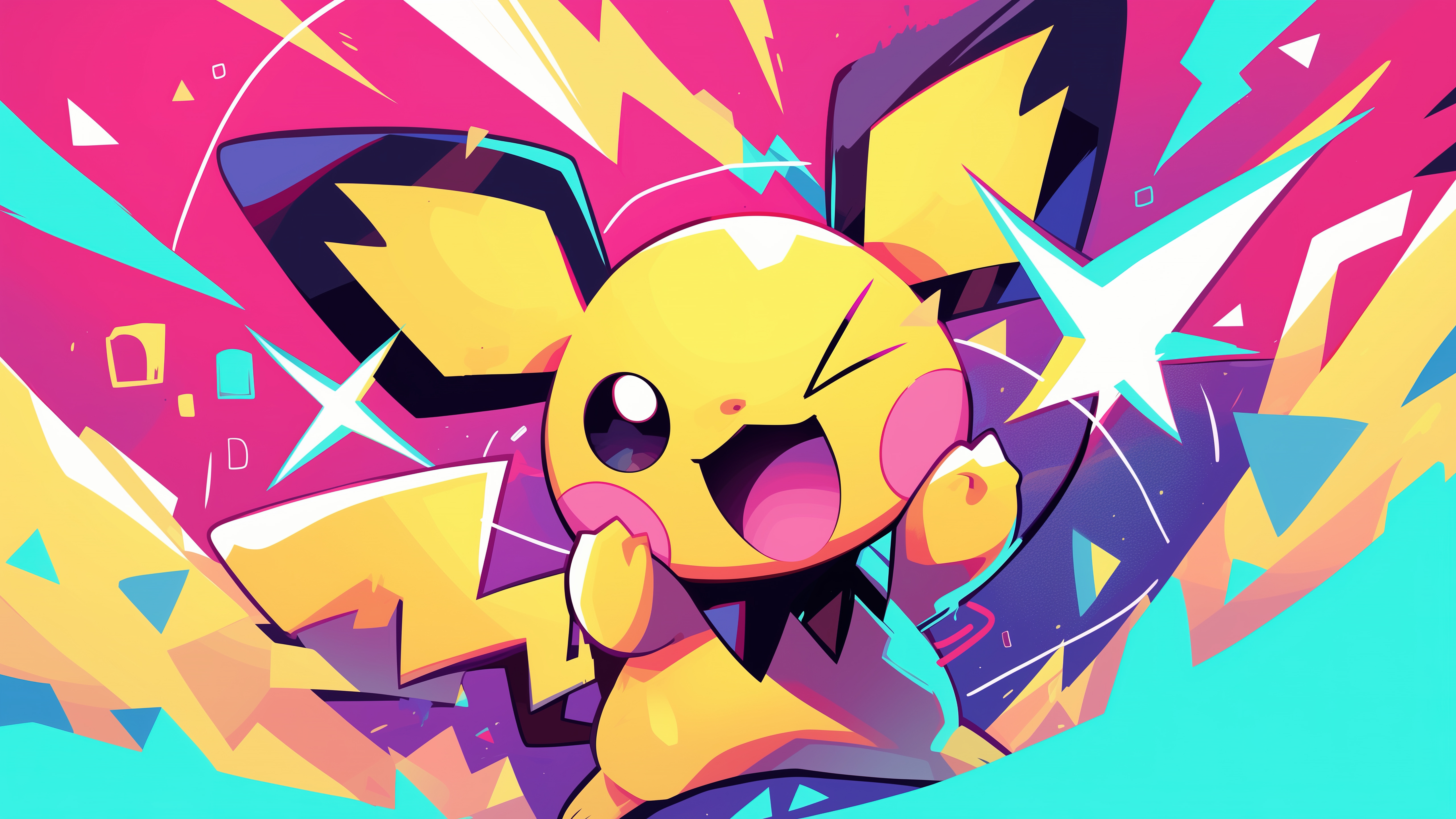 Colorful graphic art representing Josh’s playful design taste